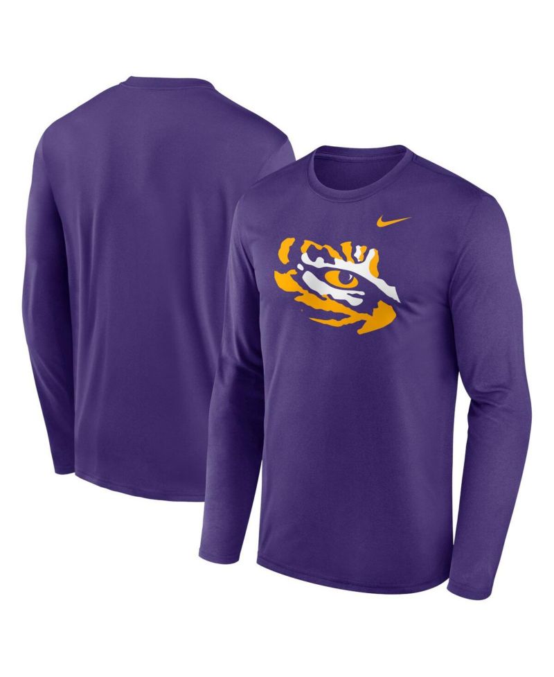 Men's Purple LSU Tigers Primetime Alternate Logo Legend Long Sleeve T-Shirt