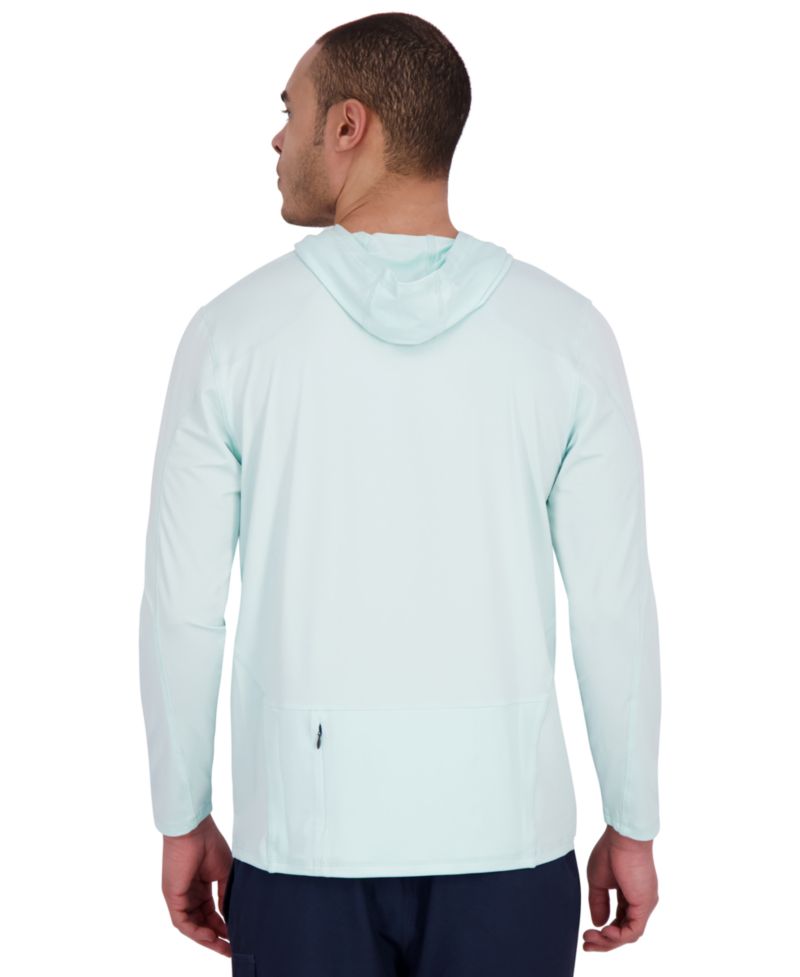 Men's Long Sleeve Textured Rashguard Swim Hoodie
