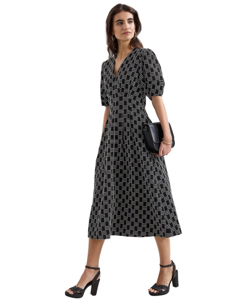 Women's Yasmine V-Neck Short-Sleeve Midi Dress