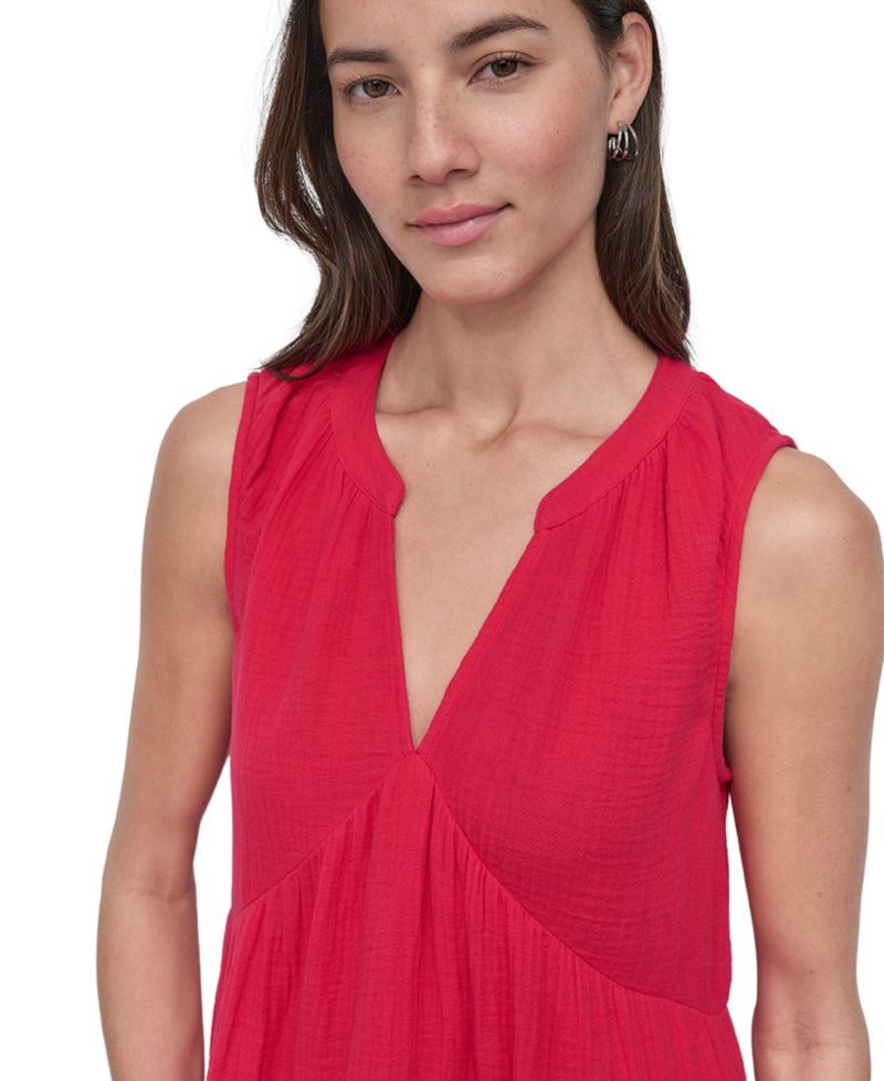 Women's Double Crepe Gauze Sleeveless Mini Dress