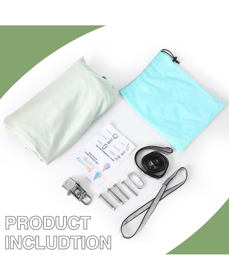 Sensory Swing Dual-Layer Therapy Swing for Autism, ADHD and Sensory Needs, Calming Hug Effect, 360degree(s) Swivel