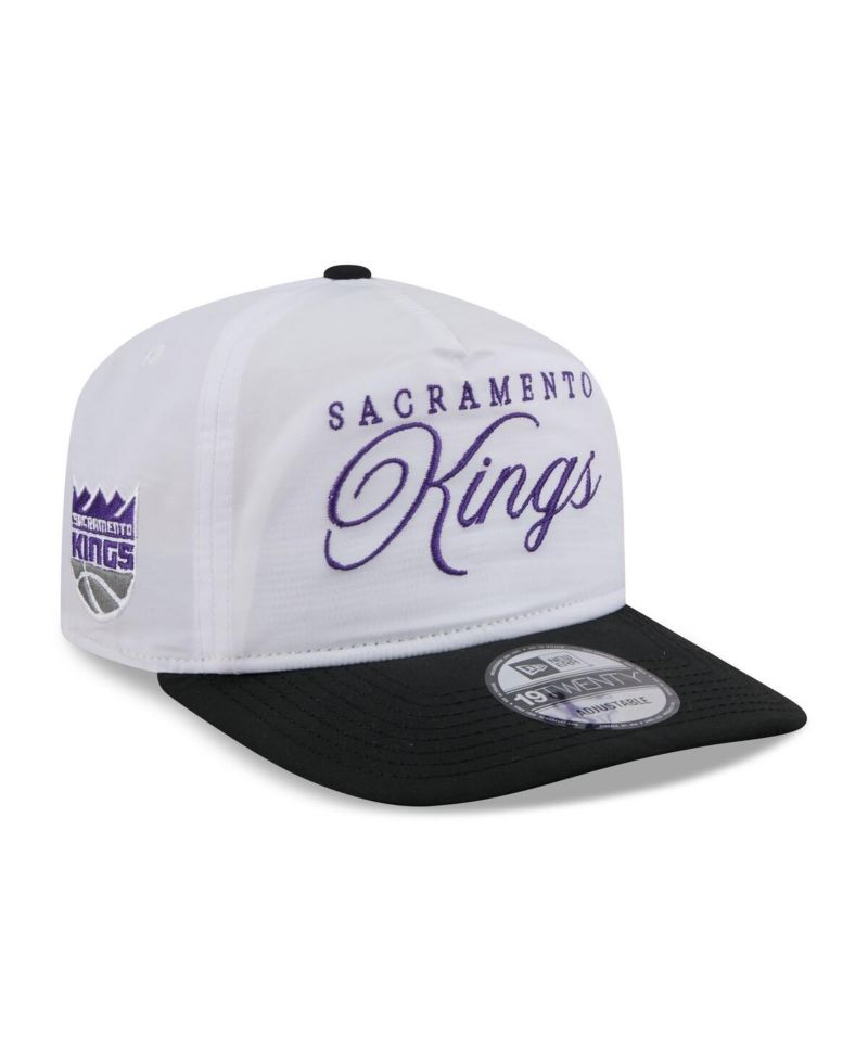Men's White/Black Sacramento Kings 2025 NBA Draft On-Stage Nylon 19TWENTY Adjustable Hat