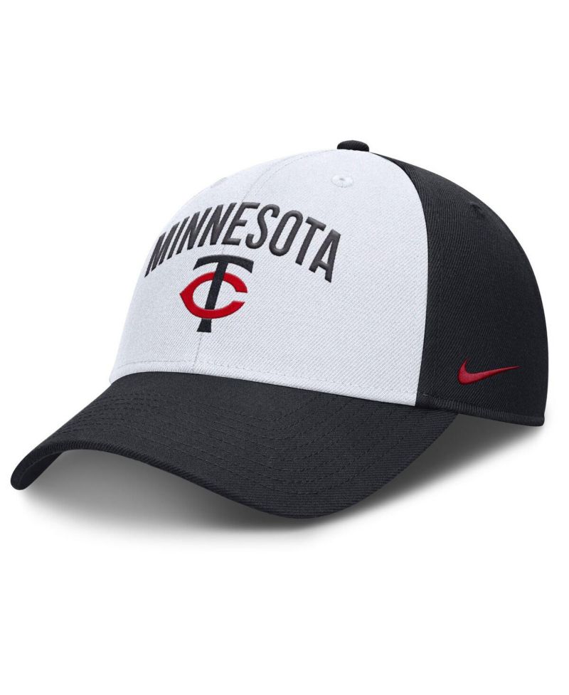 Men's White/Navy Minnesota Twins Club Performance Adjustable Hat