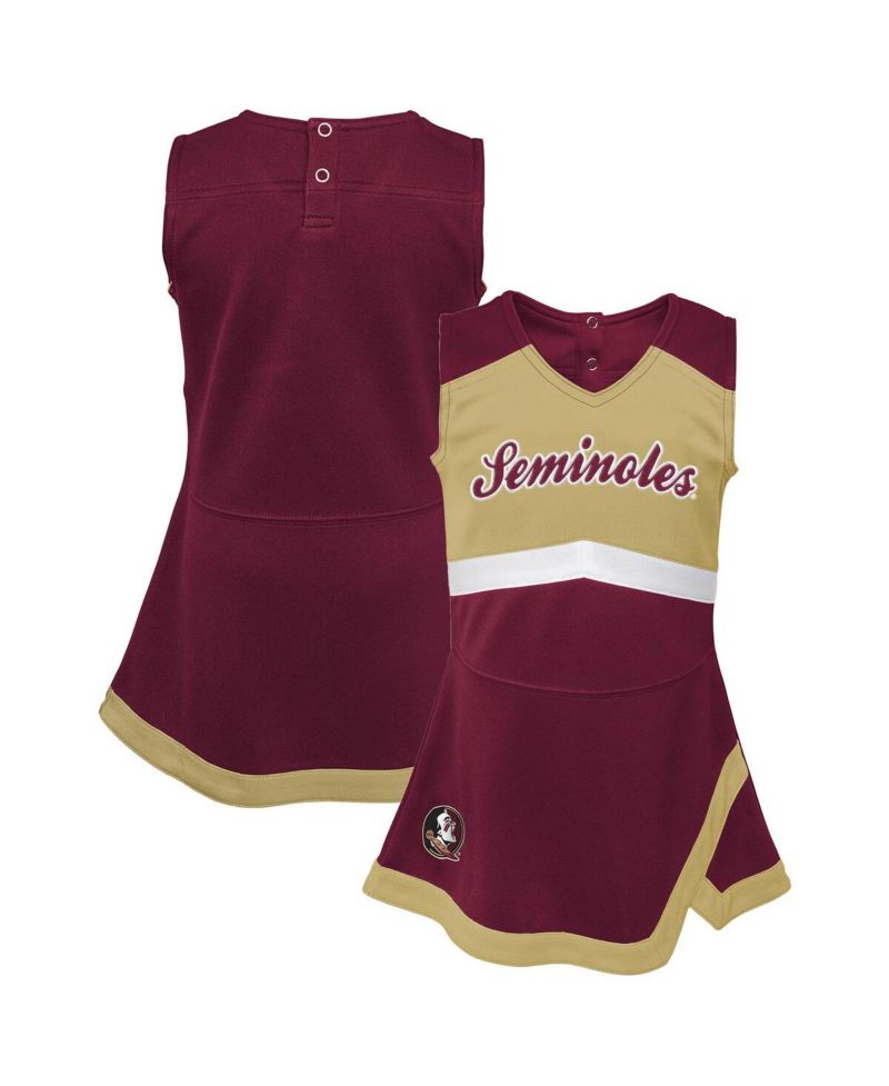 Big Girls Garnet Florida State Seminoles Cheer Captain Jumper Dress