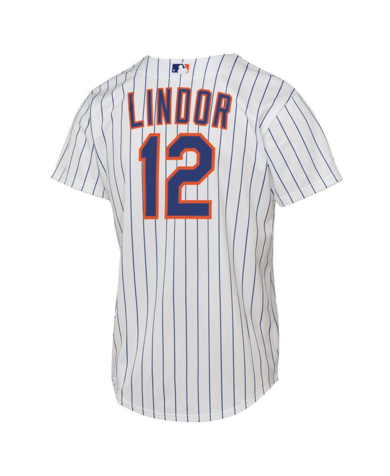 Big Boys and Girls Francisco Lindor White New York Mets Home Replica Player Jersey