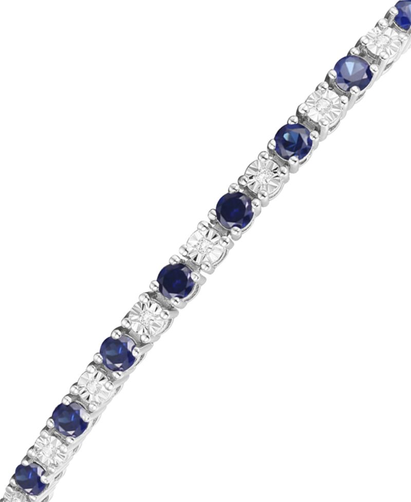Multi-Gemstone Bracelet in 14k Gold Over Sterling Silver (Also in Sterling Silver)