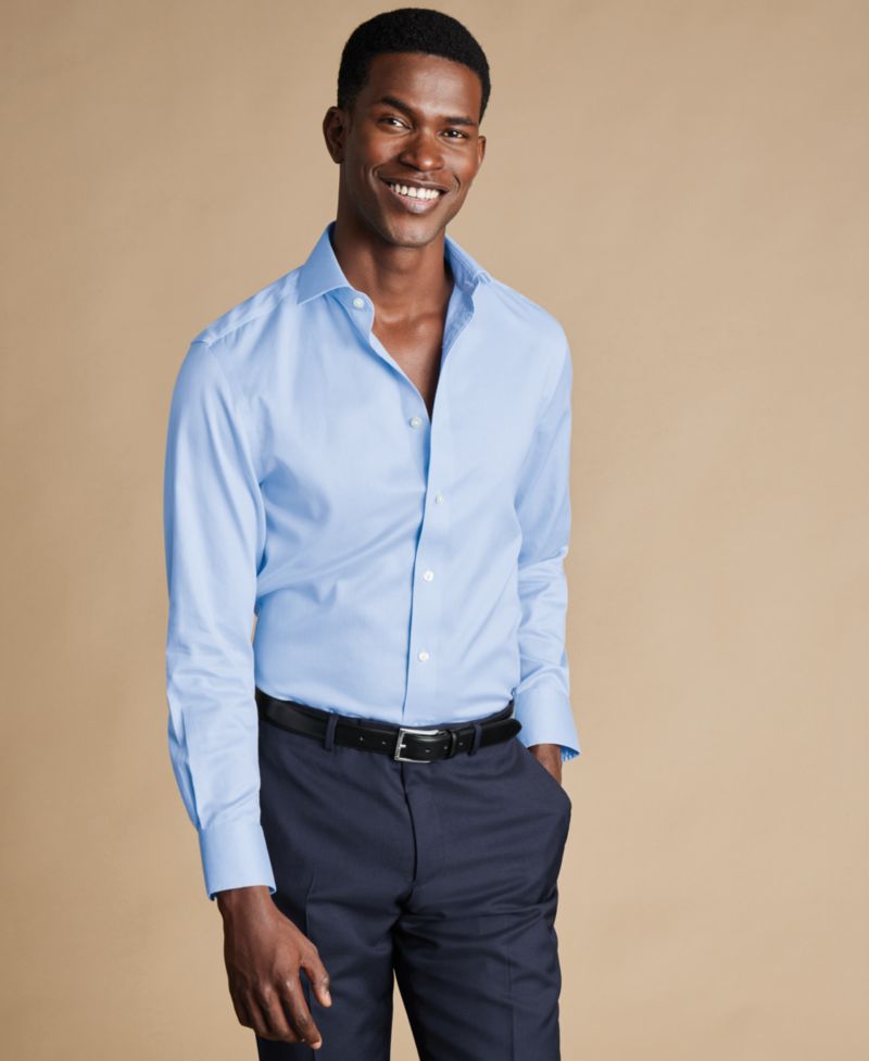 Men's Slim-Fit Non-Iron Puppytooth Dress Shirt