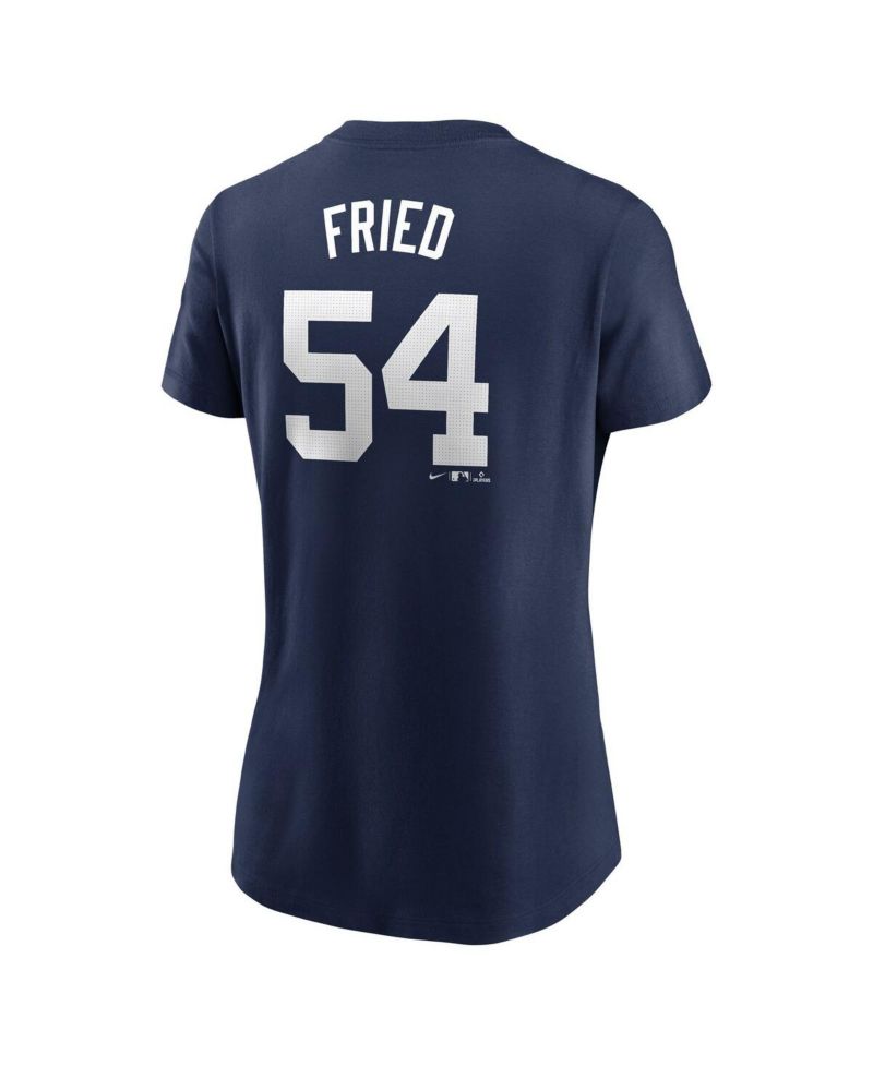 Women's Max Fried Navy New York Yankees Fuse Name & Number T-Shirt