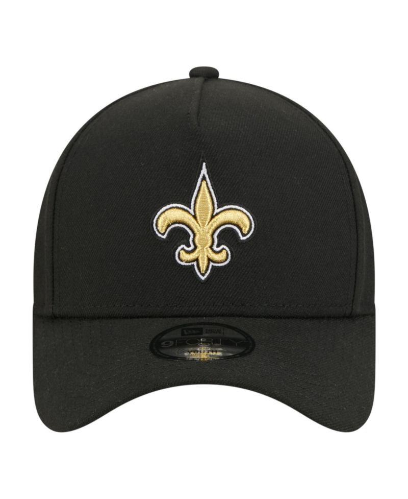 Big Boys and Girls Black New Orleans Saints 9FORTY A-Frame Adjustable Hat