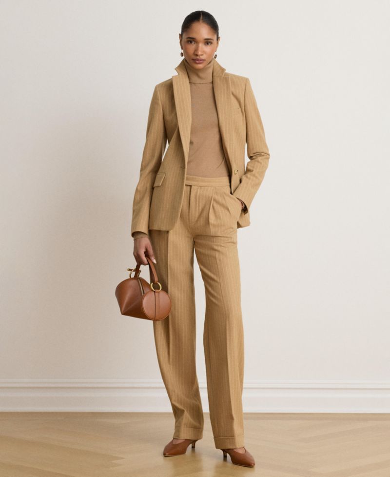 Women's Pinstripe Wool-Blend Blazer
