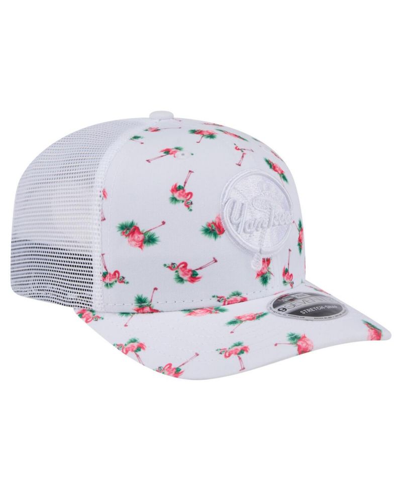 Men's White New York Yankees Flamingo Mesh Back 9SEVENTY Stretch-Snap Hat