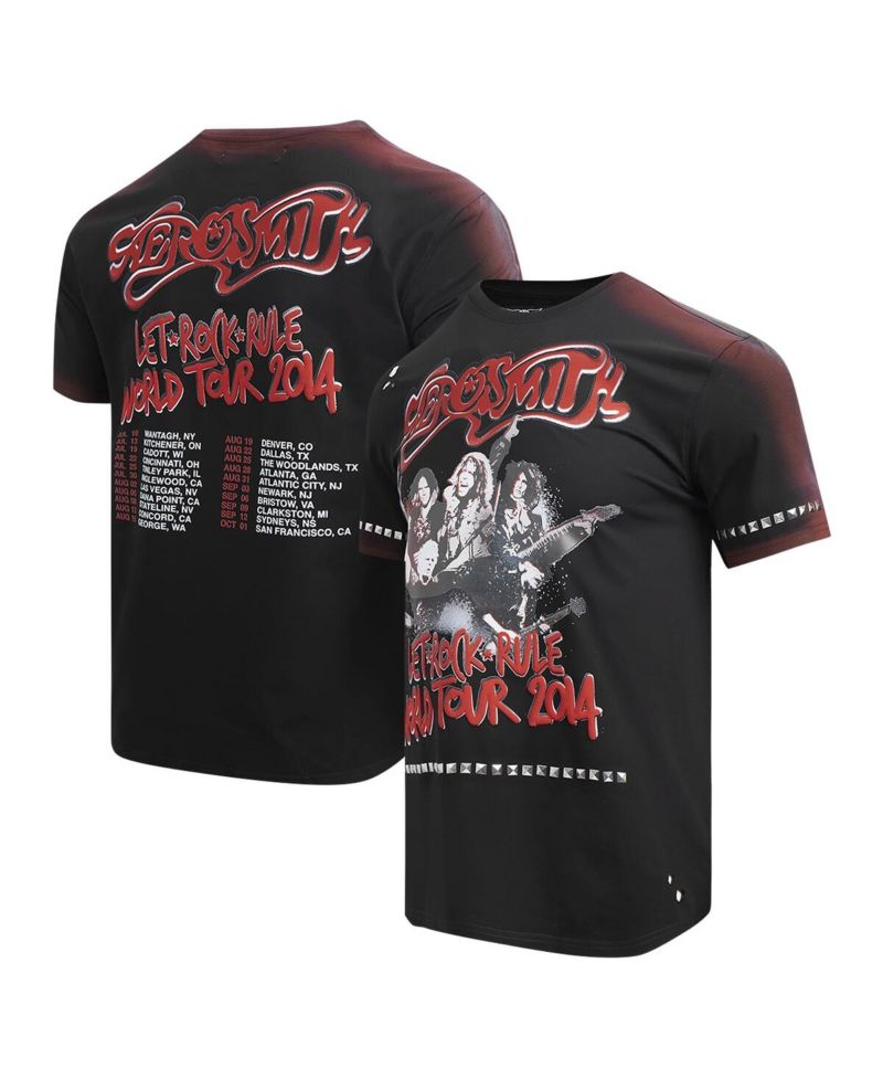 Men's Black Aerosmith Let Rock Rule the World Tour T-Shirt