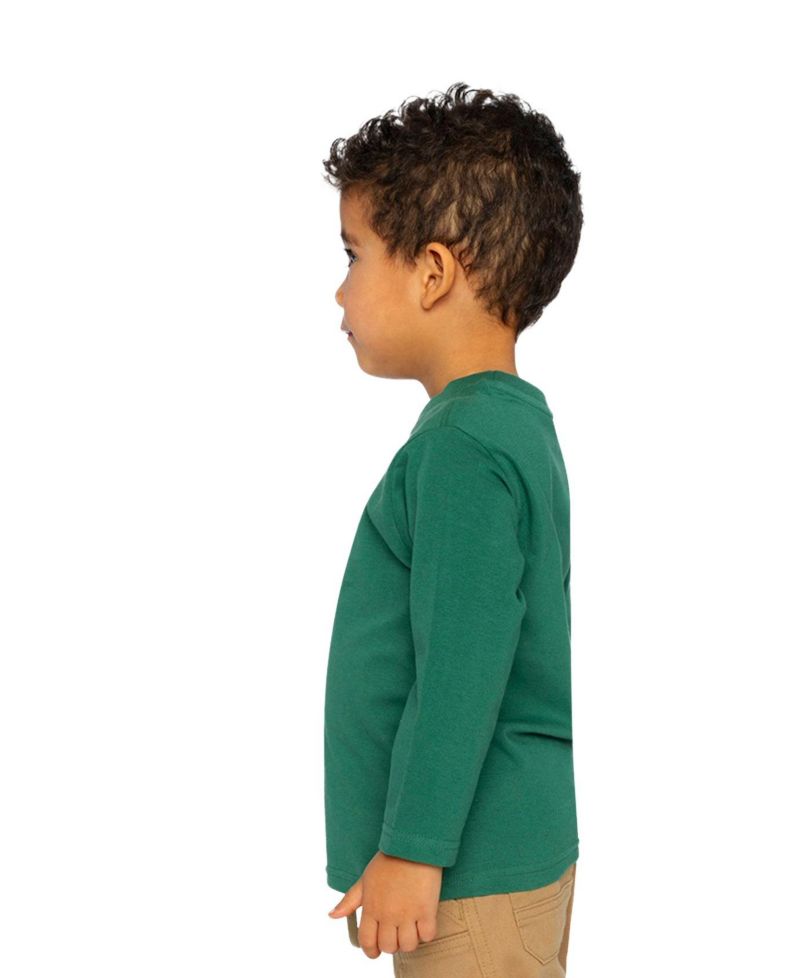 Little Boys 6-8 Long Sleeve Organic Cotton T-Shirt