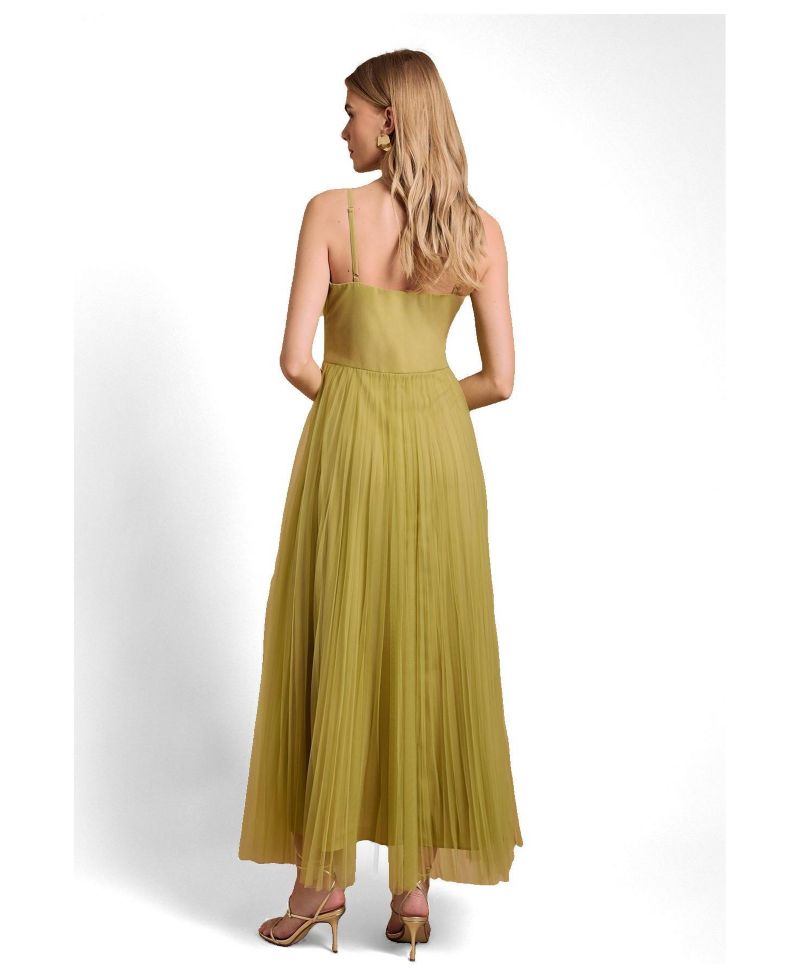 Women's Sweetheart Neck Corset Detail Maxi Dress