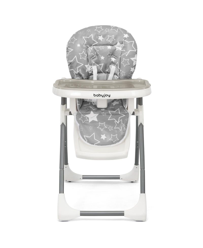 Toddler Folding High Chair Dining Chair w/ 6-Level Height Adjustment