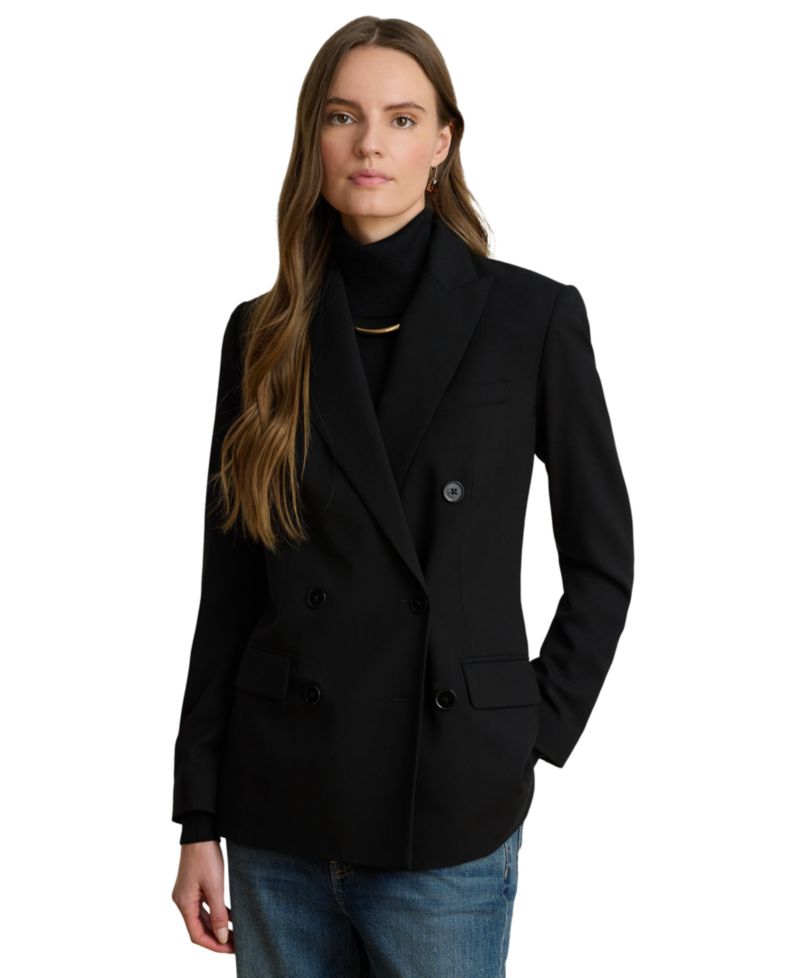 Women's Double-Breasted Wool Crepe Blazer