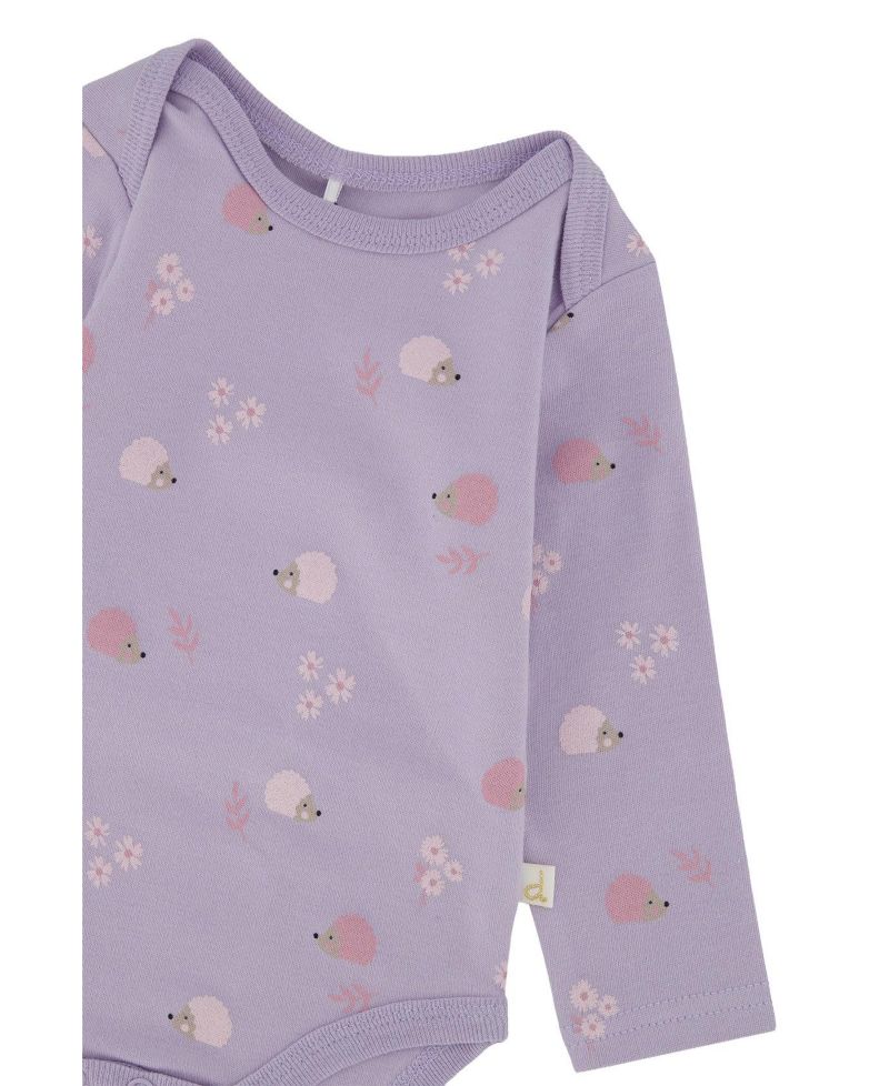 Baby Girls 3M TO 24M Cotton Onesie Hedgehog Print