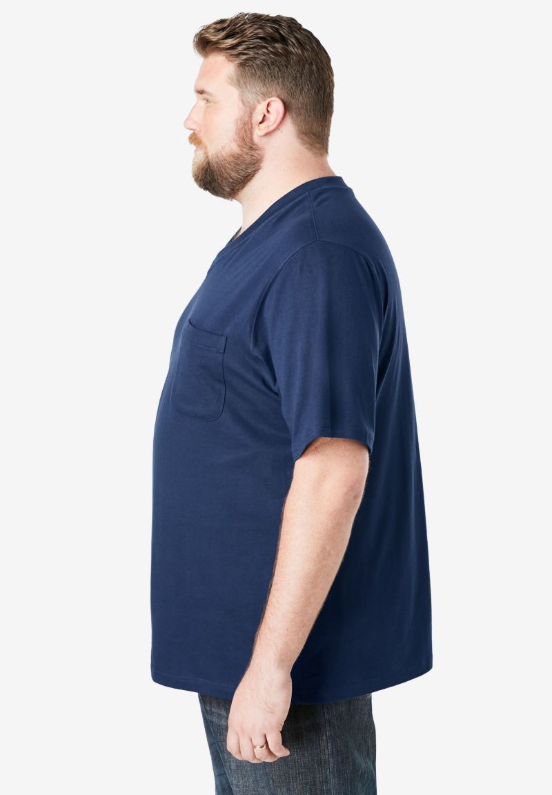 Men's by KingSize Heavyweight Pocket V-Neck Tee
