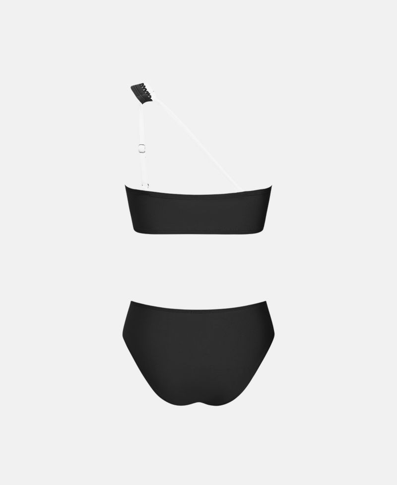 Women's One-Shoulder Scallop-Trim Bikini Set