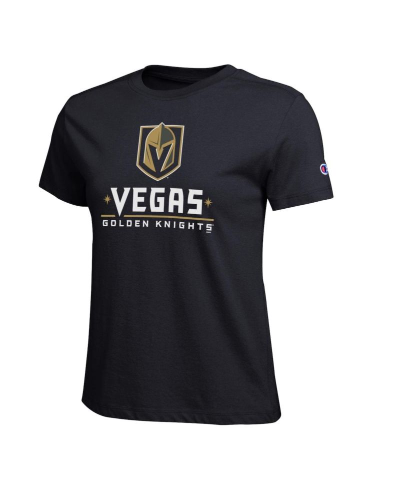 Women's Black Vegas Golden Knights Wordmark Lockup T-Shirt