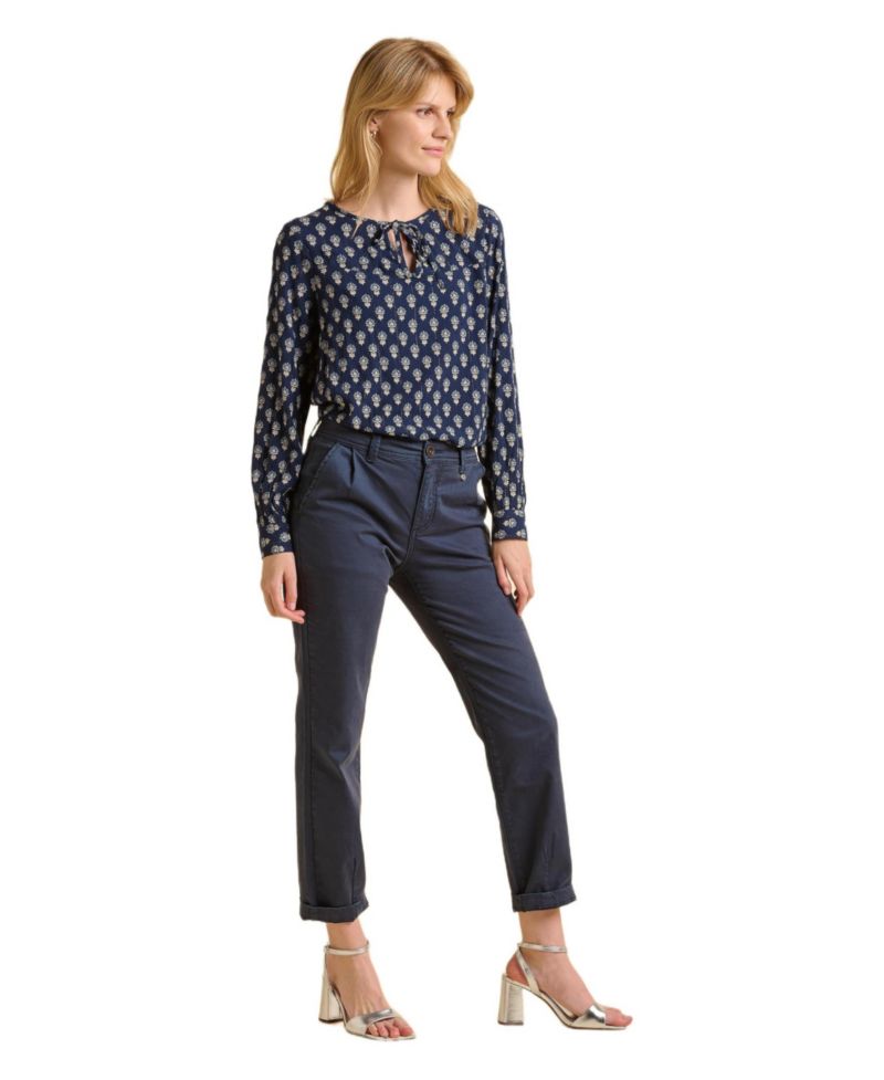 Women's Juliette Long Sleeve Tie Neck Blouse