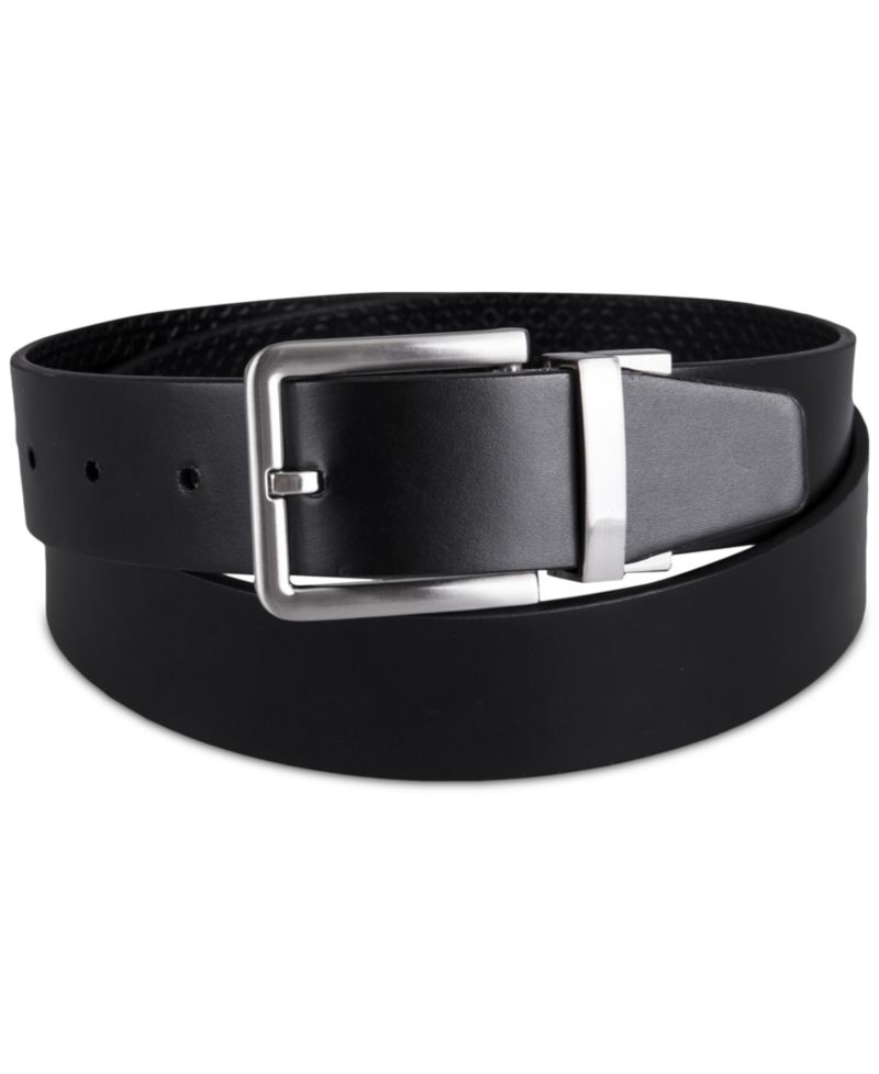 35MM Men's Micro Logo Strap Reversible Casual Belt