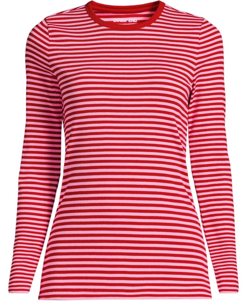 Plus Size Long Sleeve Micro Rib T-Shirt