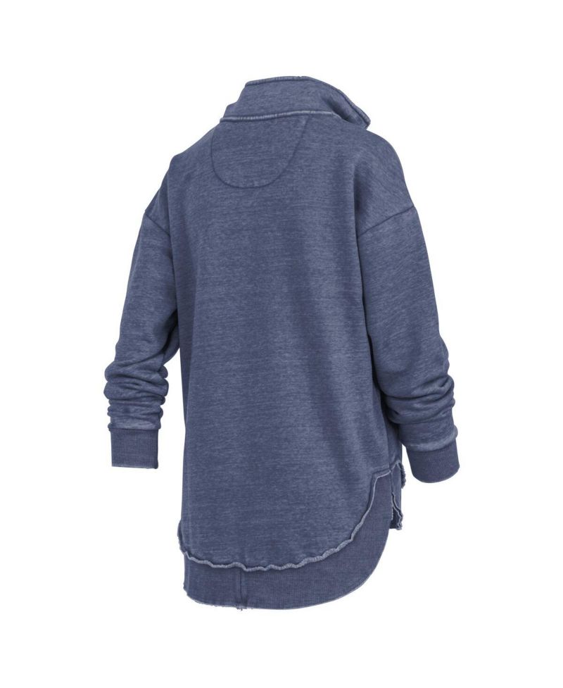 Women's Navy Notre Dame Fighting Irish Northfork Sojourn Poncho Quarter-Zip Sweatshirt