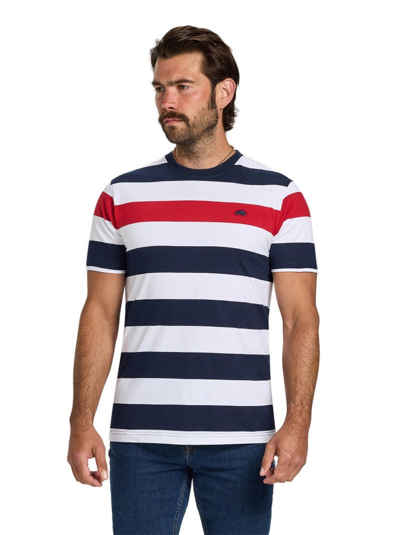 Men's Contrast Chest Stripe T-Shirt