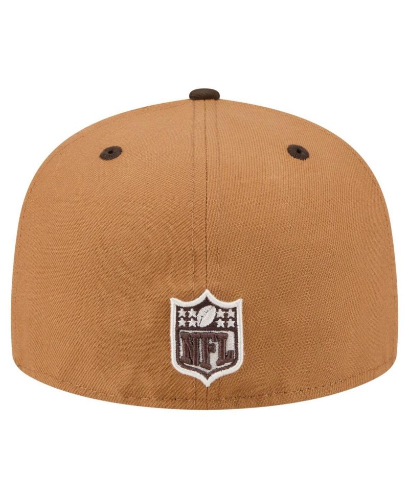 Men's Light Brown/Dark Brown Buffalo Bills Two-Tone Walnut 59FIFTY Fitted Hat