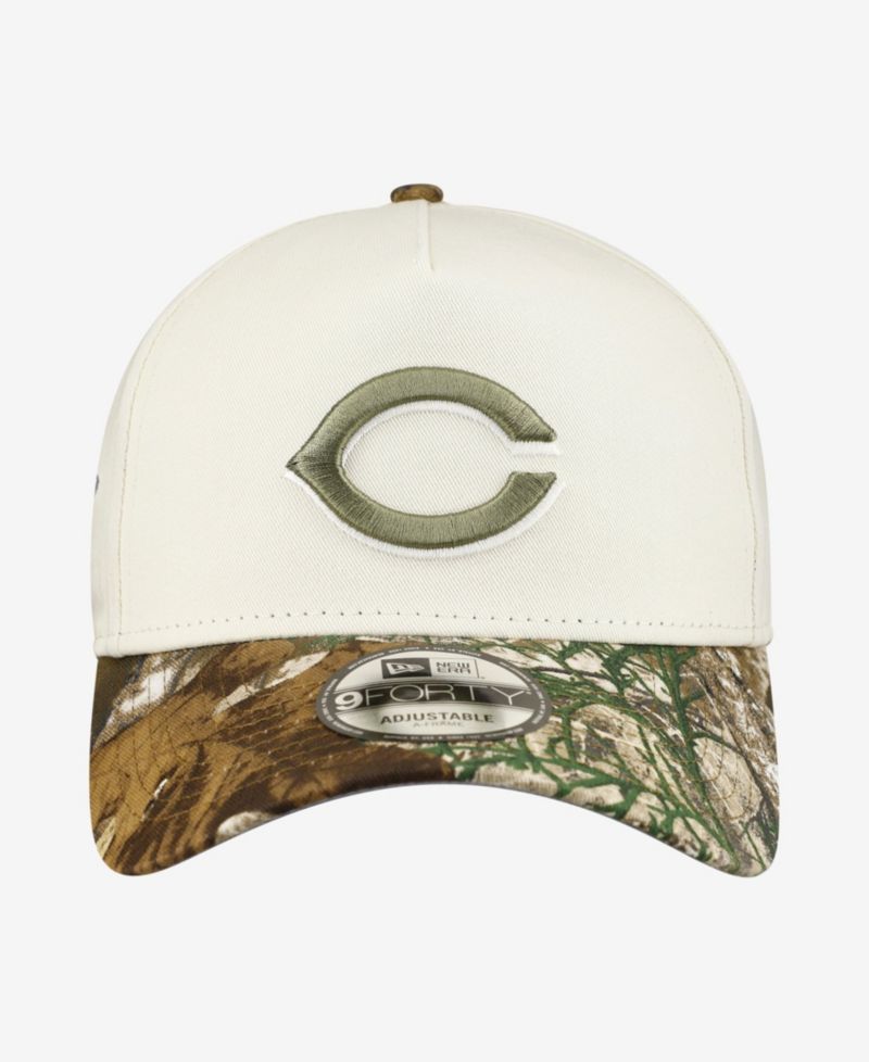 Men's Khaki/Realtree Camo Cincinnati Reds 9FORTY A-Frame Adjustable Hat