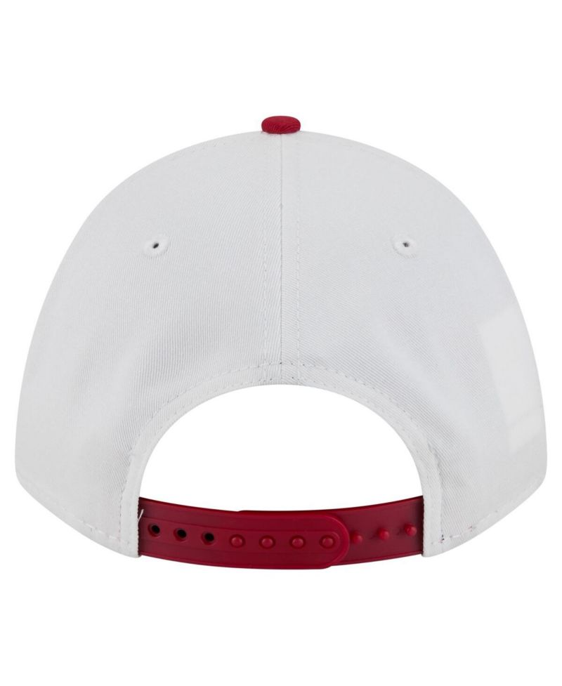 Men's White/Garnet South Carolina Gamecocks Arch Two-Tone Rope 9FORTY A-Frame M-Crown Adjustable Hat