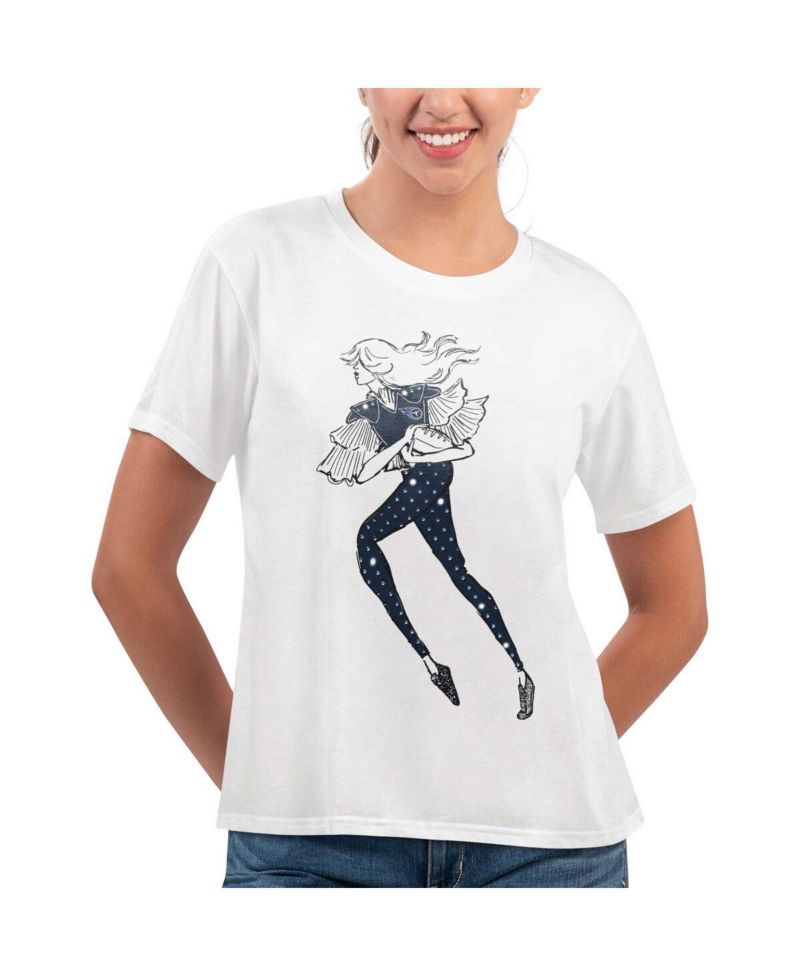 Women's White Tennessee Titans Play The Ball T-Shirt