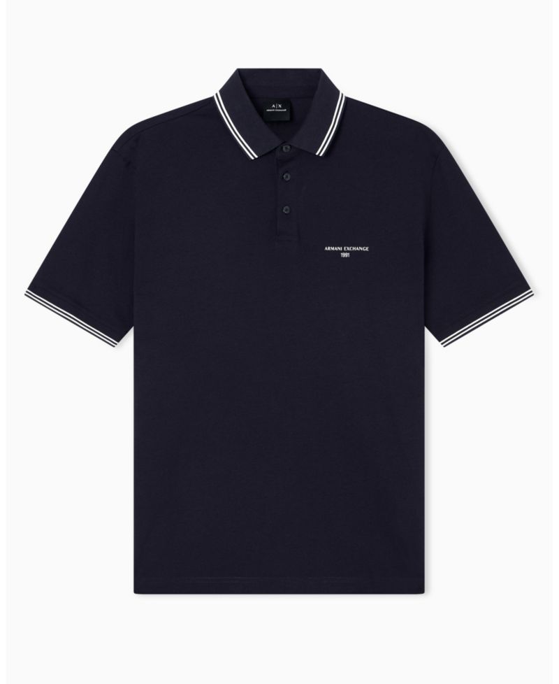 Men's Jersey Collar Tipping Polo Shirt