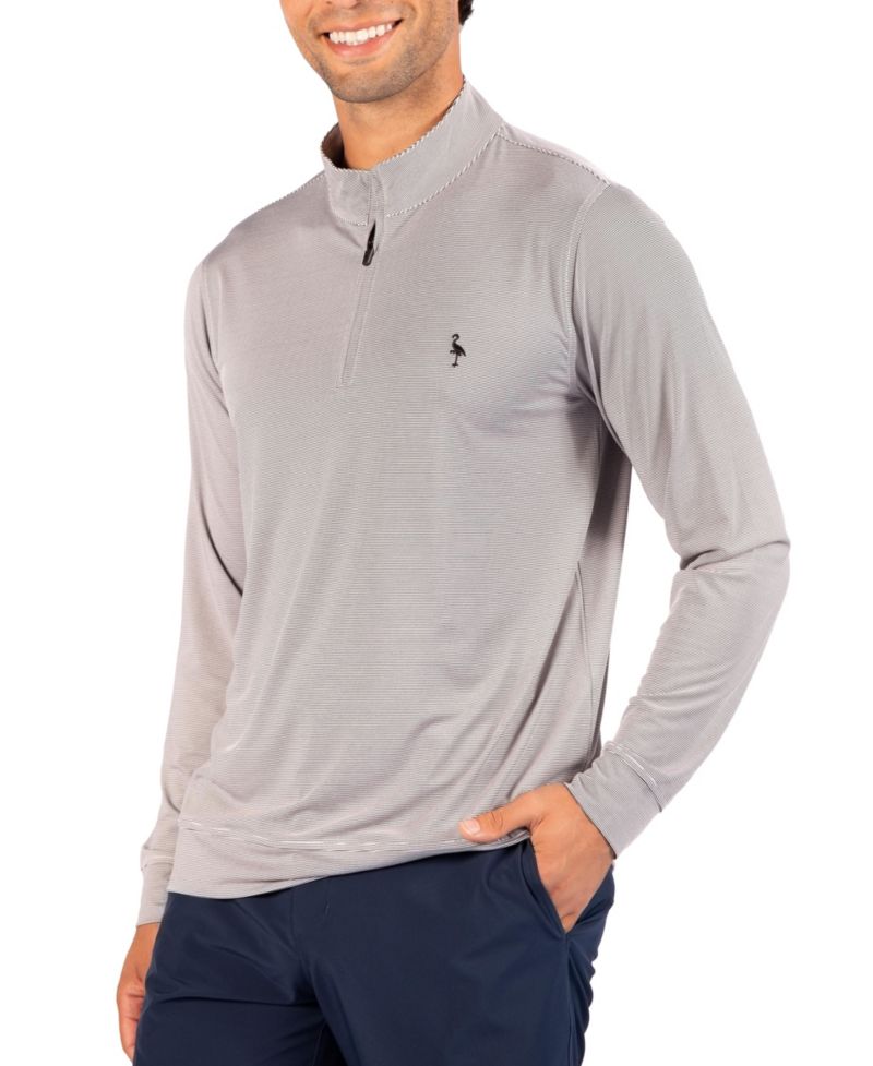 Men's Mini Stripe Performance Quarter Zip Sweater