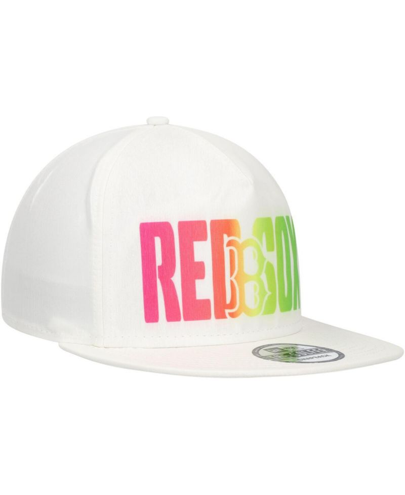 Men's White Boston Red Sox Spring Spectrum Golfer Snapback Hat