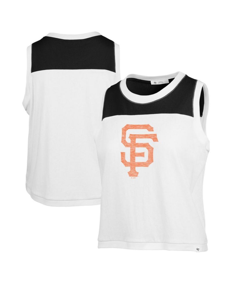 Women's White San Francisco Giants Premier Zoey Waist Length Tank Top