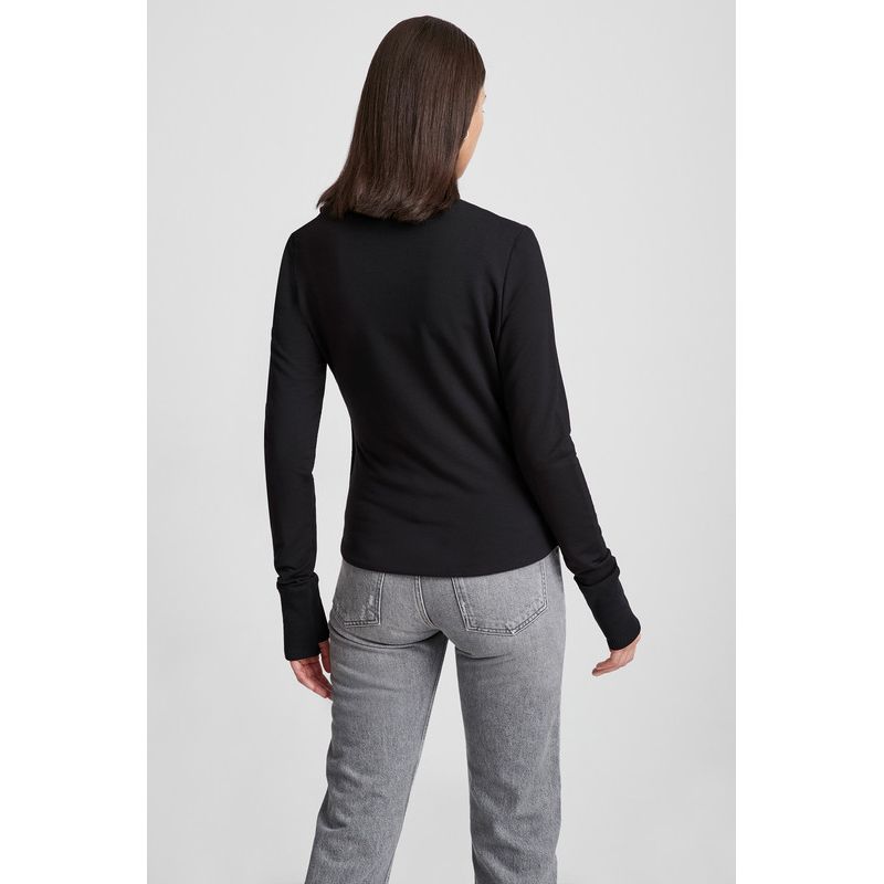 Women's Linwood Asymmetric Zip Cowl-Collar Sweatshirt Jacket