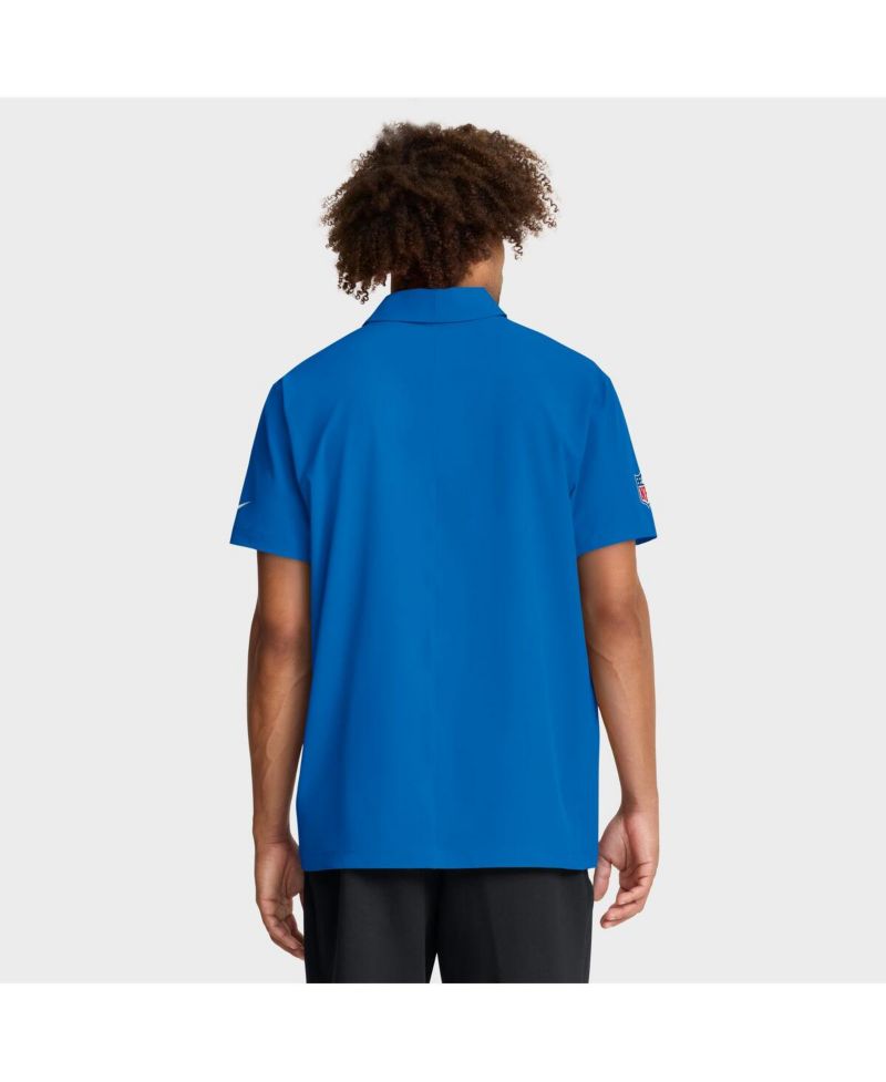 Men's Blue Detroit Lions Sideline City Pride Woven Performance Polo Shirt