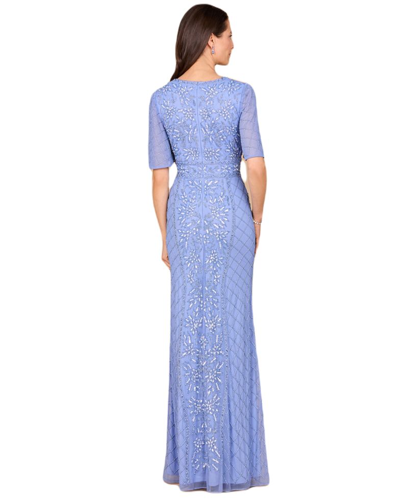 Women's Floral Beaded Cocktail Fringe Dress