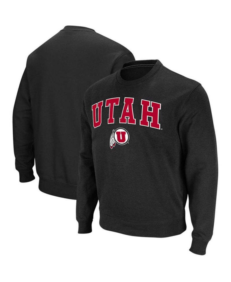 Men's Utah Utes Arch and Logo Crew Neck Sweatshirt