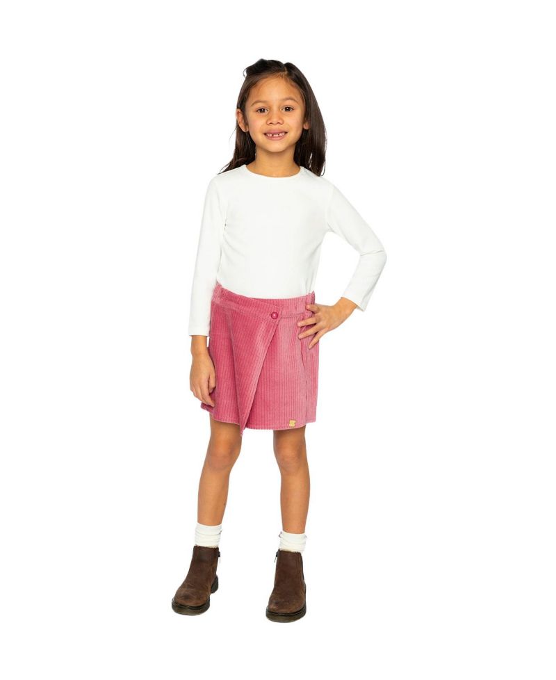 Big Girls 6 -14 Brushed Rib Crew Neck Top