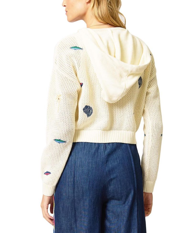 Women's Eden Palm Tree Mesh Cardigan