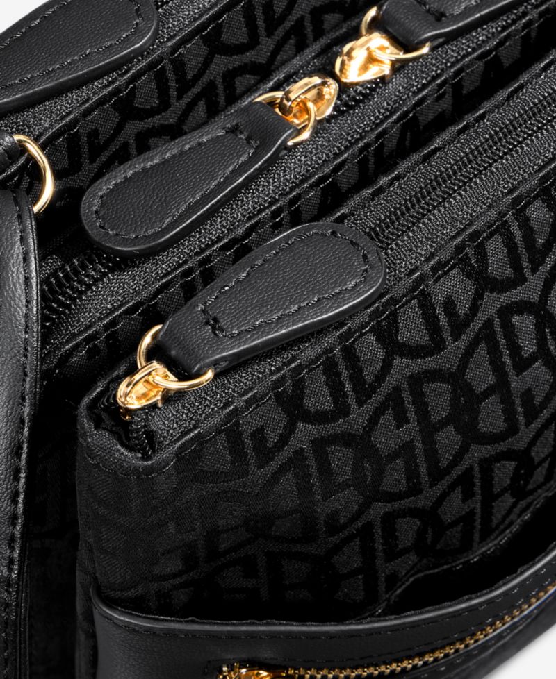 Triple-Zip Jacquard Dasher Crossbody
