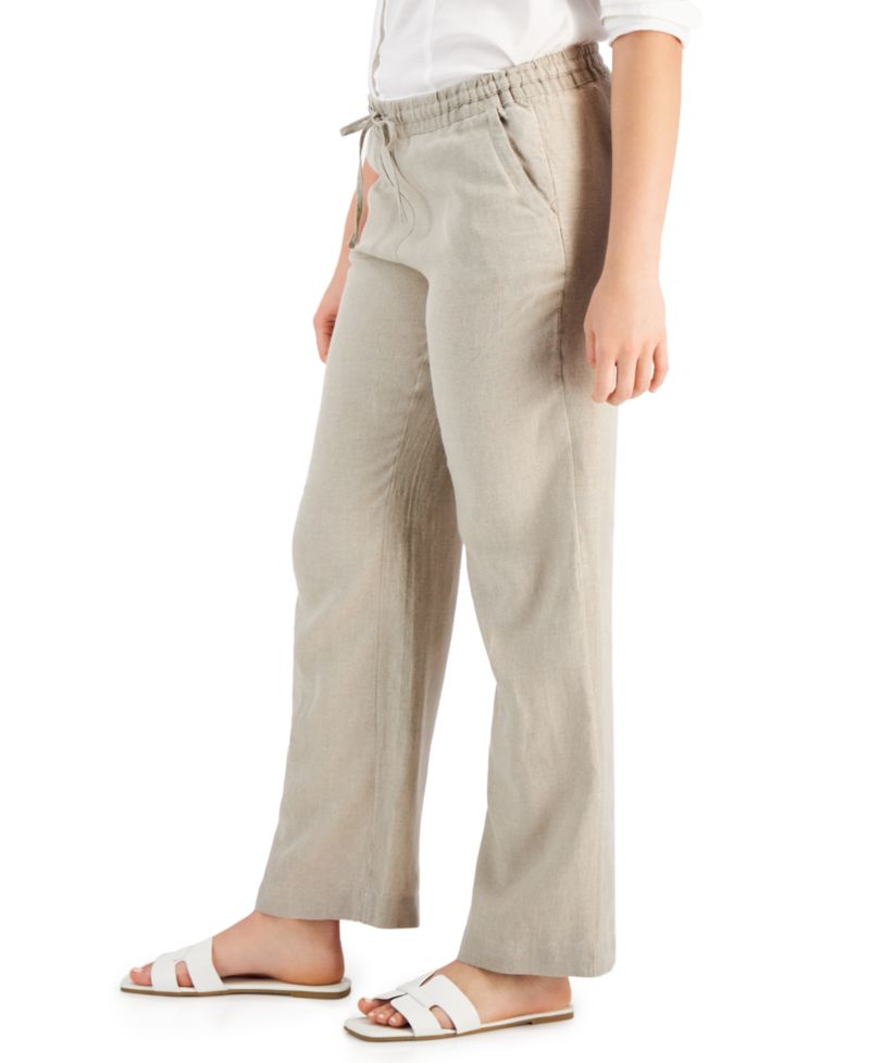 Women's 100% Linen Drawstring Pants