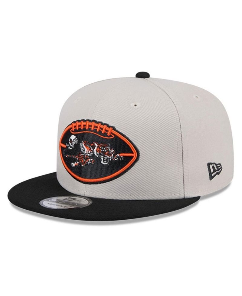 Men's Stone/Black Cincinnati Bengals 2024 Sideline Historic 9FIFTY Snapback Hat