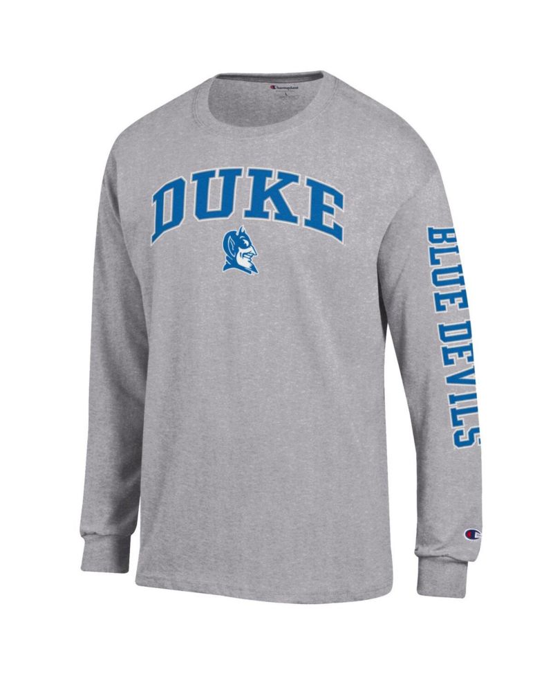 Men's Royal Duke Blue Devils Arch Over Logo 2-Hit Long Sleeve T-Shirt