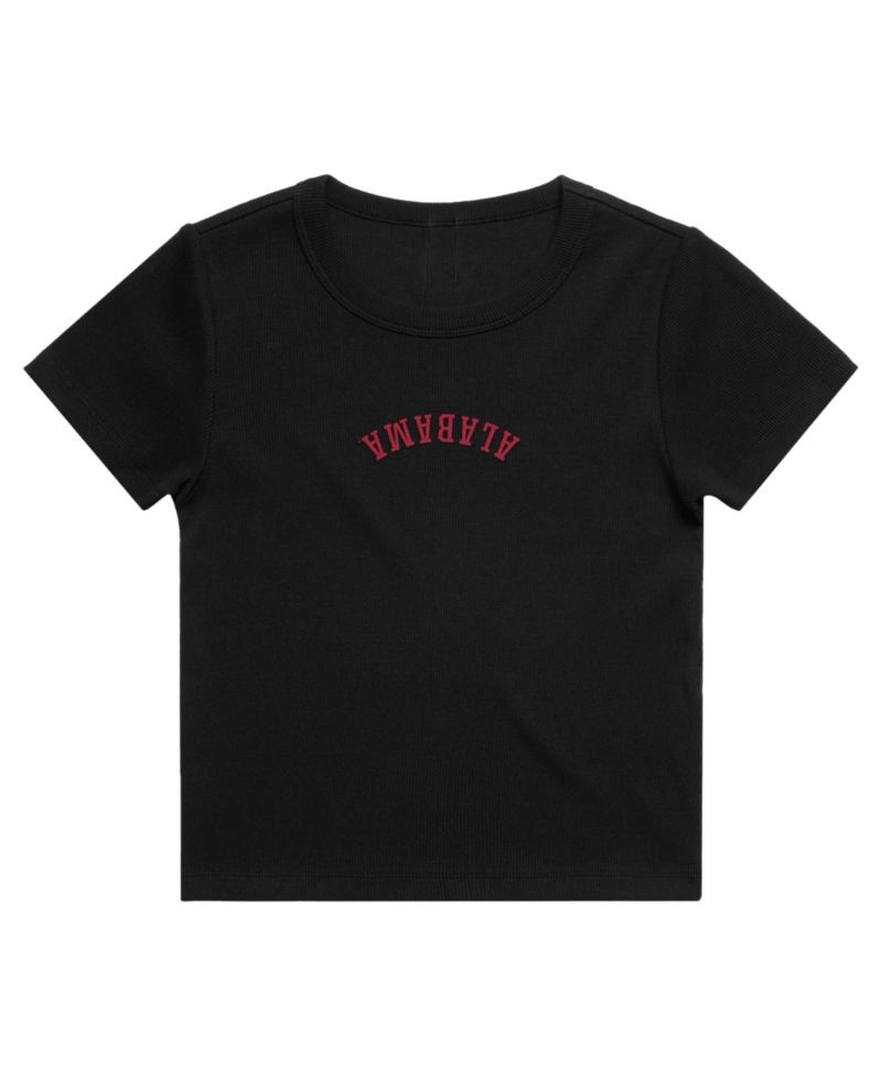 Women's Alabama Crimson Tide Cropped Ribbed T-Shirt