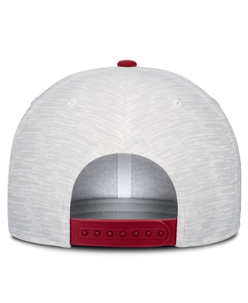 Men's and Women's White/Crimson Oklahoma Sooners Primetime Rise Adjustable Hat