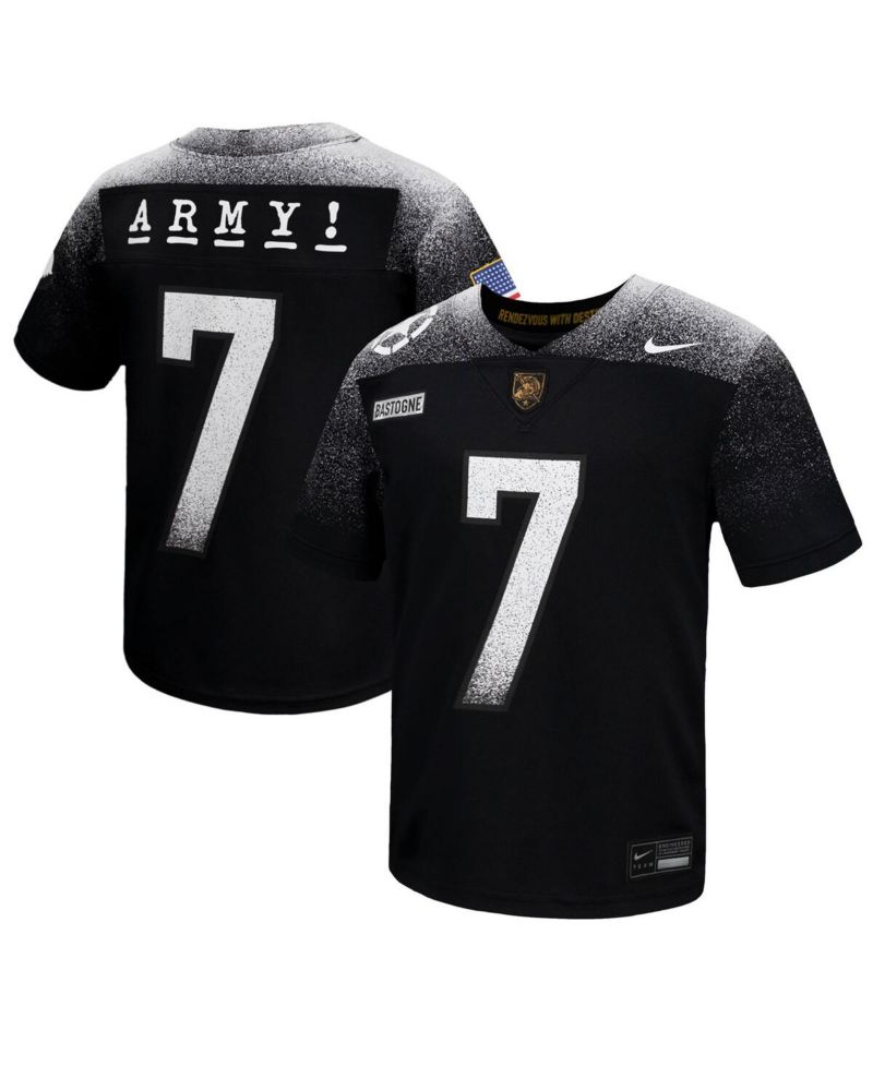 Big Boys and Girls Black Army Black Knights 2024 Rivalry Collection Alternate Replica Football Jersey